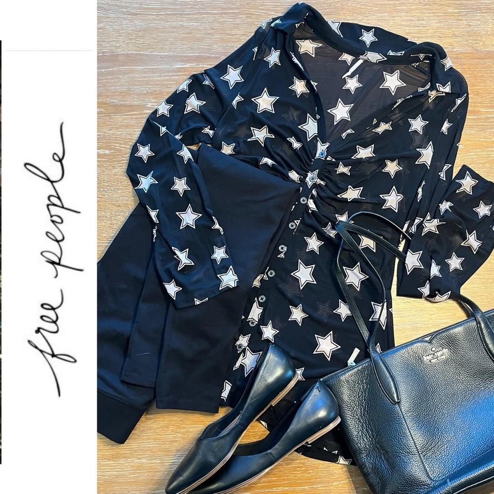 Free People Lucky Shirttee stars